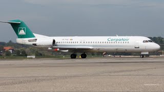 Carpatair Fokker 100 Landing at Bern Airport [upl. by Justina]