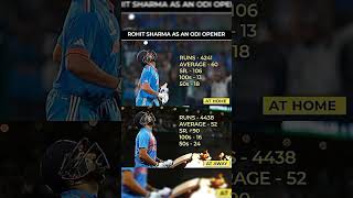 Rohit Sharma Is The Only Opening Batter To Average 50 At Both Home amp Away Venue🔥🇮🇳 hitman [upl. by Christiane563]