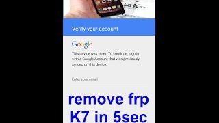 remove frp lg K7 in 5 sec [upl. by Adniles430]