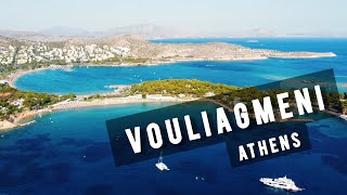 Vouliagmeni by drone ATHENS  GREECE 🇬🇷 [upl. by Slerahc]