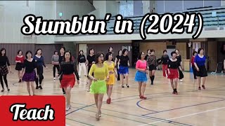 Stumblin in 2024 Line Dance  TEACH [upl. by Cioban951]