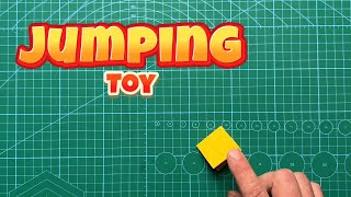 Jumping Toy Craft With Paper  Easy Origami Jumping Toy Tutorial [upl. by Ainomar]