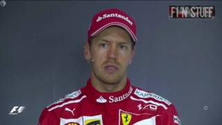 Vettel Talks About Bottas Start 2017 Austrian GP [upl. by Olnton]