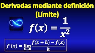 17 Derivada de 1x2 utilizando la definición como límite [upl. by Ramburt60]