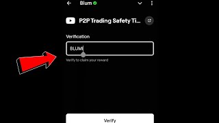 P2P Trading Safety Tips Blum Code  Blum Code P2P Trading Safety Tips  Blum Youtube Video Code [upl. by Olwena]