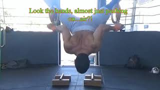 My first REVERSE MUSCLE UP ON PINKIES imperfect balance [upl. by Prebo]