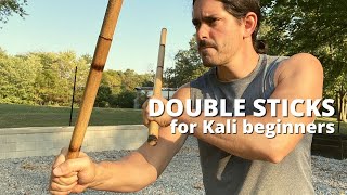 Easiest Beginner Double Sticks Drills  Kali Arnis Escrima Stick Fighting [upl. by Stimson69]