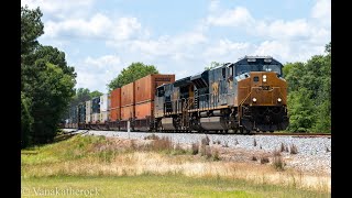 CSX Q19823 Fast Intermodal Eastbound with ST70AH leader [upl. by Locke397]