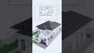 Denah Tampak Rumah Modern Klasik 15x25 m [upl. by Eelarac208]