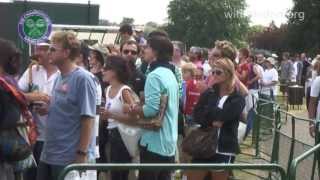 Fans queue for resale tickets at Wimbledon [upl. by Fortier]