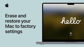 How to erase and reset your Mac to factory settings  Apple Support [upl. by Ahsinam]