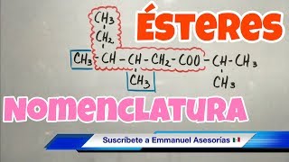 Nomenclatura de ÉSTERES nombre y fórmula [upl. by Baggott]