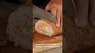 ROCAMBOLE DE CARNE DE PORCO RECHEADA COM LINGUIÇA E QUEIJO cheftaico rocambole bolodecarne [upl. by Imar391]