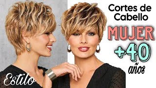 CORTES de CABELLO CORTOS y Semi Cortos para MUJERES de 40 años Looks Modernos y en Tendencia [upl. by Eiramana]