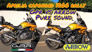 APRILIA CAPONORD 1200 RALLY  GPR EXHAUST  ARROW EXHAUST  PURE SOUND [upl. by Rudman672]