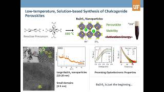 Chalcogenide Perovskite Nanoparticles quotFlash Talkquot  Faraday Discussion 2022  Chuck Hages UF [upl. by Anirtak628]