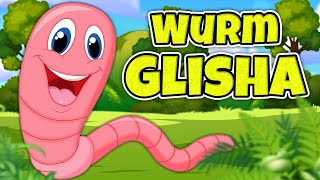 Wurm Glisha 💛 Regenwurmlied 💙 Kinderlieder zum Mitsingen 💛 Tiergeräusche ❤️️ [upl. by Ahsyak614]