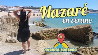 Nazare La playa de las olas gigantes en verano  Portugal 2020  ðŸ‡µðŸ‡¹ [upl. by Ettevol151]