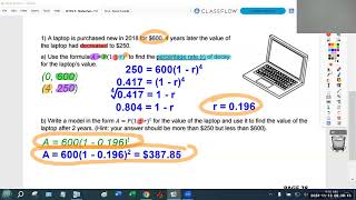 11132024  CHS  OBEN  2YEAR ALGEBRA 2 AB  Compound Interest DAY 1 [upl. by Atik]