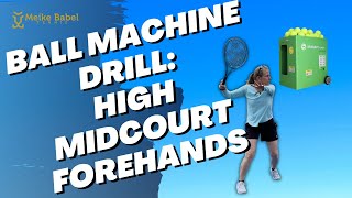 Tennis ball machine drill High Midcourt Forehands [upl. by Kippy903]