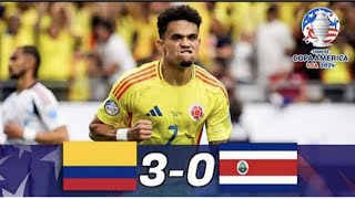 Colombia🇨🇴 vs Costa Rica🇨🇷 30  Match Highlights  2024 Copa America [upl. by Banebrudge]