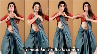 kannana kanne serial Actress Nimeshika Radhakrishnan Super🔥🥵 Dance 4k video  Star Actress Updates [upl. by Nomyt973]