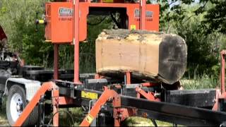 Milling a short Red Oak log [upl. by Ojeillib536]