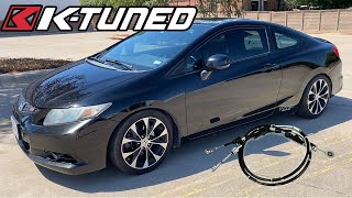 KTuned Shifter Cable Replacement 1215 Civic Si [upl. by Nonarb637]