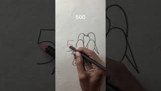 How to draw birds with numbers 500 [upl. by Annemarie]