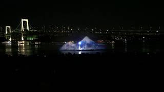 Scene from ‘Hokusai amp Tokyo’ water projection mapping presentation RAW VIDEO [upl. by Hnahc]