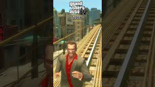 Evolution Of Police Vs Train In Gta 20012013 gta gta3 gtasanandreas gta4 gtav shortvideo 1k [upl. by Nyrmak]