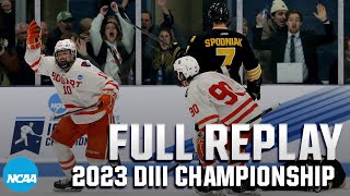 2023 NCAA DIII mens hockey championship  FULL REPLAY [upl. by Annorah]