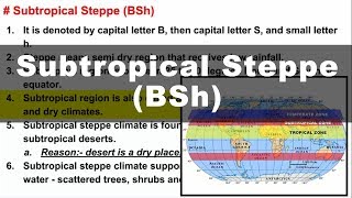 Koppen Scheme  Subtropical Steppe BSh  UPSC IAS Geography [upl. by Westberg]