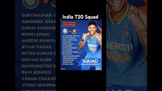 India T20 Squad Against Bangladesh  India vs Bangladesh T20 Series 2024 [upl. by Melba]