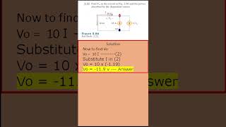 Nodal Analysis Problem 222 Find Vo and Power absorbed by dependent Current source [upl. by Eenet]