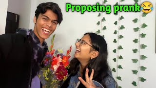 Propose prank on anushree 😍🌹 [upl. by Eckhardt469]