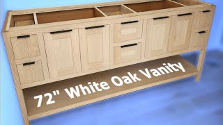 72quot Custom Vanity  BLEACHING White Oak Before Stain [upl. by Imis]