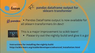 v2 pandas DataFrame output for scikitlearn transformers some examples [upl. by Atinad]