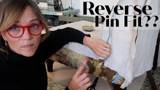 THE Easiest style of chair to slipcovera SLIPPER CHAIRhow to cut fabric and pin fit [upl. by Weig937]