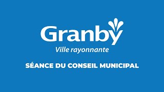 Ville de Granby  Séance extraordinaire du conseil 9 septembre 2024 [upl. by Maddalena]