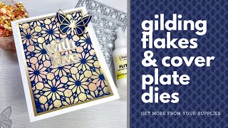 Another way to use your background dies with gilding flakes cardmaking cards gildingflakes [upl. by Adian921]