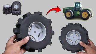 Part01 RC John Deere tractor 8850  110 scale project  Tyres making [upl. by Assadah]