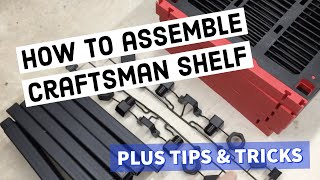 Craftsman Plastic Shelf Assembly How to setup plus tips and tricks to save time [upl. by Yednil]