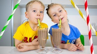 Ice Cream Milkshake challenge with Gaby and Alex [upl. by Kramal]