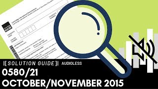 058021 OctoberNovember 2015 Marking Scheme MS [upl. by Rexfourd]