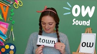 ow Sound Phonics  Learn to Read with ow Words  British Teachers Phonics Lesson [upl. by Nylsoj]