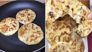 il famoso pane in padella ripieno con carne macinata e formaggio incredibilmente buonissimo [upl. by Lorsung]