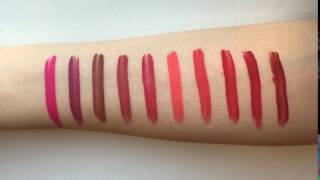 PONY EFFECT Stayfit Matte Lip Colour Swatches  Smudge Test [upl. by Kehoe]