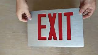 CAR  Cast Aluminum Modern Design LED Exit Sign [upl. by Subak647]