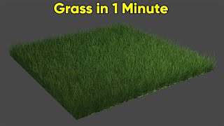 Create realistic grass in 1 minute in Blender [upl. by Yelsha533]